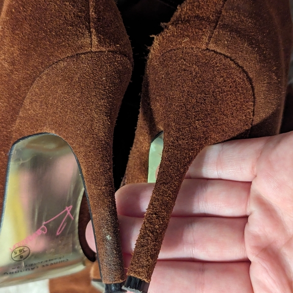 Final Price Kristin Cavallari Calissa OTK Slouch Suede Boots in Ginger Velvet - Picture 15 of 16